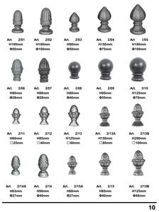 Productos de hierro forjado de herrería de 55mm Esferas de <span class=keywords><strong>límite</strong></span> Componentes ornamentales Elementos para piezas de valla de puerta - Product Image 2