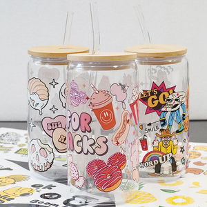 Nhà máy sản xuất bán buôn in ấn tùy chỉnh UV dtf cắt cup bọc chuyển giao kho trang trí 16oz cup Stickers - Product Image 2