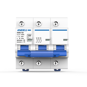 Disjoncteur miniature ANDELI ADB3-125-3P fuite à la terre avec 1p 2p 3p 4p pôles 1000V et 100V tension nominale - Product Image 1