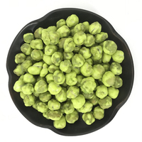 En gros, Snack alimentaire : Pois verts au wasabi, sains, torréfiés à sec et enrobés