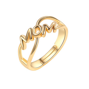 Plain Infinity <b>Rings</b> Minimalist Copper Gold Plated Mom <b>Adjustable</b> <b>Rings</b> Anti Tarnish Jewelry For Women Gift - Product Image 5
