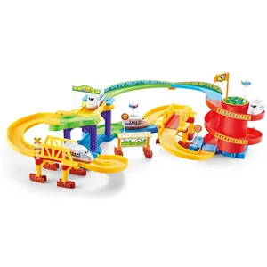 brio беговая железная дорога для поезда для детей Suppliers-Игрушки EPT, 47 шт., строительные мосты, мощность освещения, Электрический поезд brio, треки, игрушка для детей