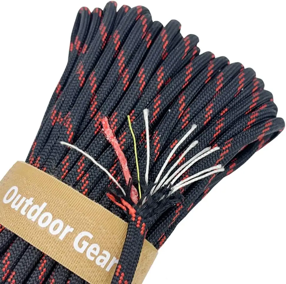 Filo da pesca integrato fuoco-Starter Tinder III 550 paracadute cavo fuoco di sopravvivenza cordino Paracord 10 filo 5/32 "4mm Paracord