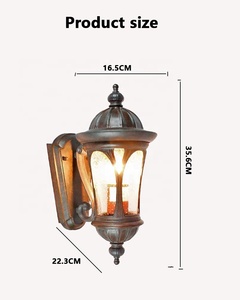 Lampada da Parete Esterna Retrò Marrone Grande con Base in Alluminio e Sorgente Luminosa LED Super Luminosa, Vendita all'Ingrosso - Product Image 6