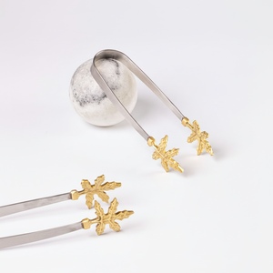 ที่คีบขนมทองเหลืองตกแต่งที่คีบขนมสีทองสำหรับงานจัดเลี้ยงงานแต่งงานและงานนำเสนอในครัว - Product Image 1