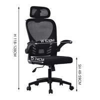 Silla de Oficina Ejecutiva Ergonómica de Malla Giratoria de Lujo Ajustable de Tela para Gerentes, de Respaldo Alto, Económica, Venta al por Mayor