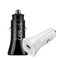2025 PD 20W 5V 3A USB Type-C Ports Pengisi Daya Cepat Pengisi Daya Mobil Listrik Perlindungan OTP Pengisi Daya Ponsel Tren Terlaris
