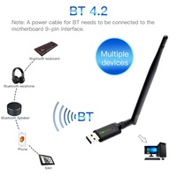 Controlador gratuito 600Mbps USB WiFi BT Adaptador 2 en 1 combo Dongle Banda dual 2,4 GHz y 5GHz LAN inalámbrica con receptor de antena