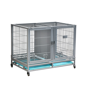 Meilleure vente Heavy Duty Dog Crate-Structure de tube carré en métal, gris, avec palettes, personnalisé - Product Image 5