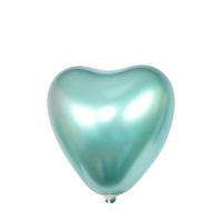 Offre Spéciale EN71 qualité 50pcs pack 12 pouces coeur chrome latex ballon rouge violet argent or bleu vert métallique coeur ballon