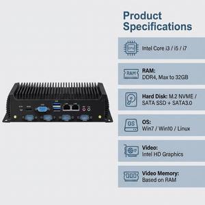 Mini <span class=keywords><strong>PC</strong></span> Industrial Sin Ventilador Intel Celeron 2*RS232 DDR3L DDR4 WIFI 4G Sistema Operativo <span class=keywords><strong>Windows</strong></span>/Linux Máx. 32+512GB <span class=keywords><strong>PC</strong></span> Industrial Sin Ventilador - Product Image 3