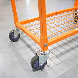 Carretilla de recolección de acero versátil y duradera industrial Nueva condición con lados de malla de acero para el manejo de materiales de camiones de almacén - Product Image 3