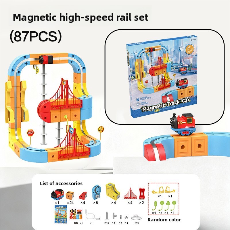 Voiture à chenilles magnétique polyvalente [87 pièces]
