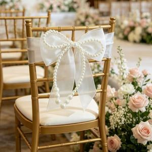 Bouquet <b>Gift</b> Wrapping Curtain Party Decor Supplies White Imitation Bowknot Ornaments Plastic Wedding Pearl <b>Bow</b> - Product Image 2