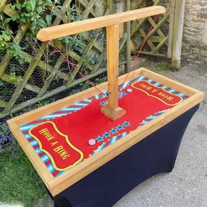 Máquina de Juego de Mesa de Gancho y Anillo para Interiores, Juego Interactivo de Metal sin Motor para Carnaval - Product Image 1