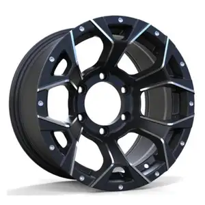 16x8.0 inch with PCD 6x139.7 offroad 4x4 alloy wheels Deep lip SUV rims with milling windows