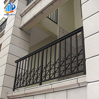 Valla metálica de seguridad plana de aluminio, balcón, terraza, jardín, recintos para exteriores, fácil de montar, cercado de polvo, puertas de enrejado