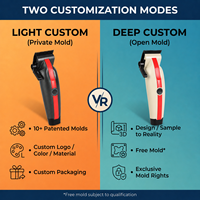 Tondeuse à cheveux sans fil à levier conique réglable, compacte, à faibles vibrations, moteur silencieux à couple élevé, avec lame DLC pour hommes
