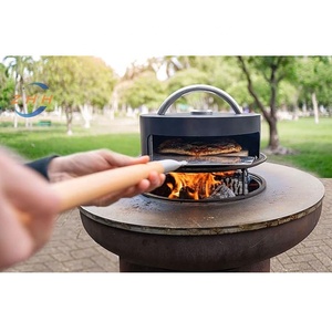 Elegante Chimenea Exterior, Fabricada en Acero Corten de Alta Calidad con Almacenamiento para Leña - Product Image 6