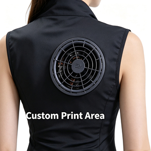 Custom Brand Logo Electric Fan <b>Cooling</b> Vest Portable USB Rechargeable Workwear <b>Jacket</b> Breathable Summer Work Vest for Outdoor - Product Image 2
