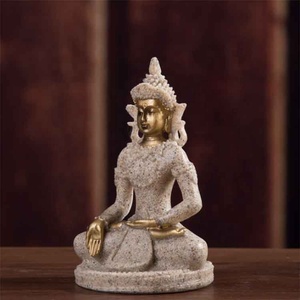 Buddha <span class=keywords><strong>Statue</strong></span> Meditating Seated Carving Figurine Resin Craft for Home Desktop Decoration Ornament - Product Image 6