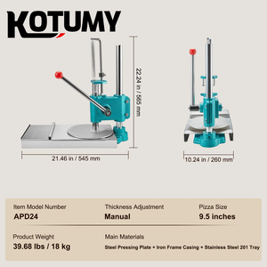 Hướng dẫn sử dụng bánh pizza bột Báo Chí, thép không gỉ chapati <span class=keywords><strong>Maker</strong></span> & Pastry Presser cho nhà/thương mại - Product Image 6