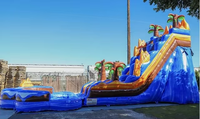 Vente en gros bon marché Location commerciale de toboggan gonflable PVC avec piscine Toboggan gonflable pour enfants Adultes