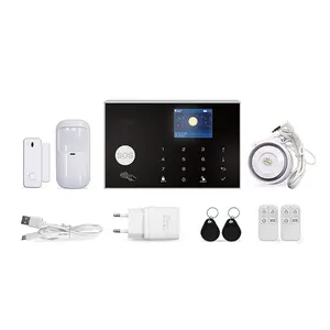 Panel de alarma de seguridad inalámbrico para el hogar, Kit de sistema de alarma de intrusión GSM, Wifi, Control por aplicación Tuya
