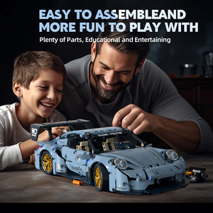 Modellino <span class=keywords><strong>Auto</strong></span> in Blocchi di Plastica ABS Blu Nebbia Scala 1:14, <span class=keywords><strong>Puzzle</strong></span> da 975 Pezzi per Bambini dai 6 Anni in Su - Product Image 2