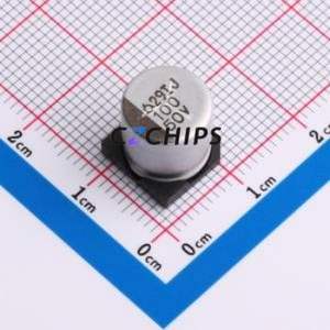 Condensador Electrolítico de Aluminio SMD BXJ50V100M10*10 10.0TP, D10xL10mm 100uF 20% 50V 500mA-100kHz - Product Image 1