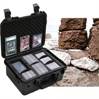 Mallette de rangement pour cartes de sport en polyester imperméable et durable avec fermeture à glissière personnalisable anti-chocs EVA Slab