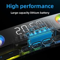 SH39 Baru untuk PC Gaming Speaker Subwoofer Stereo 3D Nirkabel dengan Lampu Warna-warni Output 12W Baterai Lithium Desain Ringkas