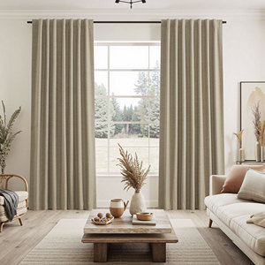 Tende Oscuranti Su Misura di Lusso Fatte a Mano, Novità, Puro Stile Vintage Nero Tinta Unita Plissettate per Casa, Soggiorno, Camera da Letto - Product Image 1