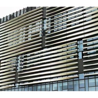 Fournisseur de panneaux muraux en profilé d'aluminium ondulé, panneau mural extérieur en aluminium, lattes en aluminium pour système de murs