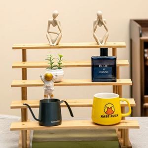 Solid wood succulent plant stand, <b>small</b> flower stand, trapezoidal display <b>shelf</b>, flower rack, balcony <b>shelf</b>, desktop toy - Product Image 3