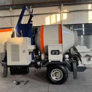 Pompe à béton électrique diesel sur <span class=keywords><strong>remorque</strong></span>, bétonnière avec pompe, machine de transport de béton à granulats fins - Product Image 6