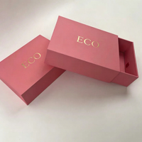Boîte cadeau rigide haut de gamme personnalisée avec tiroir coulissant et estampage doré, design avec manchon, pour emballage de détail et d'entreprise