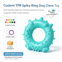 Anillo Masticable de Lujo para Perros, Ecológico, de TPR, Superficie Moldeada Circular, Textura Personalizada, Color, Tamaño y Logotipo Personalizables, Fabricante OEM ODM