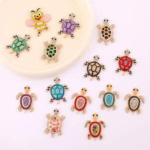 อุปกรณ์ตกแต่งรูปเต่าหลากสีประดับเพชรเทียม ขายส่ง สำหรับตกแต่งเคสมือถือแบบ DIY และช่องแอร์รถยนต์ - Product Image 1