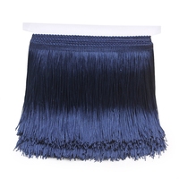 Vente en gros de franges en tissu polyester soyeux de 10 cm pour robe de mode