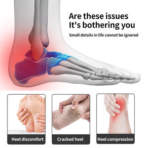 महिला पैर की देखभाल के लिए सिलिकॉन जेल इनसोल्स एड़ी और टखने की देखभाल के लिए टखना और टखने वाली आस्तीन बागानों के लिए - Product Image 4