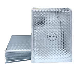 Túi Đóng Gói Tùy Chỉnh Bao Thư Bong Bóng Màu Bạc Không Vấn Đề Vận Chuyển Chống Thấm Nước Phong Bì Có Đệm Bong Bóng Kim Loại - Product Image 4