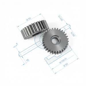 تصنيع بالتحكم الرقمي بالحاسوب لمكونات التروس الدقيقة (عمود التروس الداخلي) - الألومنيوم والفولاذ المقاوم للصدأ - YP-MFG منشأ قوانغدونغ - Product Image 1