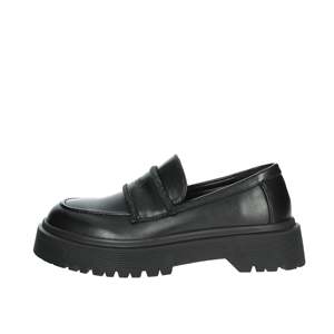 Mocasines de Mujer Braccialini L80, Zapatos de Plataforma de Cuero Negro, Talla 39 - Product Image 1