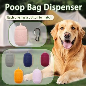 Suministros personalizados para mascotas al aire libre manos libres portátil bolsa de basura para perros dispensador de bolsas de caca de perro de silicona - Product Image 3
