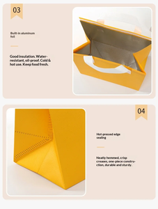 Bolsas de Comida para Llevar con Logotipo Personalizado, Aisladas, Laminadas, No Tejidas, para Catering, Barbacoa, Té de Burbujas, Leche, Comidas Ligeras - Venta al por Mayor - Product Image 3