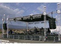 Estructura de Techo para Escenario de Conciertos de Aluminio Grande, Sistema de Elevación de Torre Truss 6x8m 10x10m 12x10m