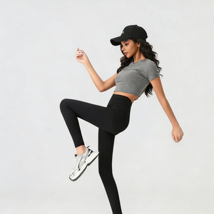 <span class=keywords><strong>Pantaloni</strong></span> sportivi aderenti da <span class=keywords><strong>donna</strong></span> di nuovo stile con texture ultra sottile e fresca per fitness e allenamento yoga - Product Image 4