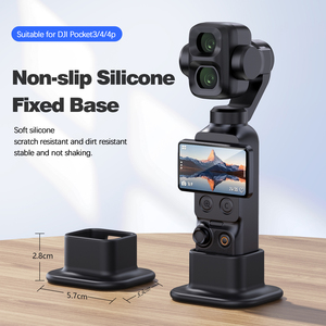 ฐานซิลิโคนสำหรับ <span class=keywords><strong>DJI</strong></span> <span class=keywords><strong>Osmo</strong></span> <span class=keywords><strong>Pocket</strong></span> 3/4/4P ที่ยึดติดรถยนต์และขาตั้งตั้งโต๊ะ อุปกรณ์เสริมสำหรับกล้องกิมบอล - Product Image 1