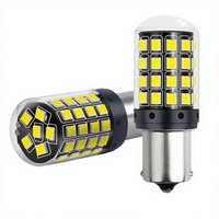 Lemombo Bohlam Lampu Sein LED Super Terang 12-24V Bebas Error Canbus Baru T20 2835 54SMD BA15S Garansi 1 Tahun
